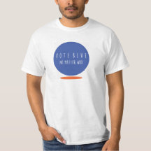 Dos homens azuis da economia do voto a camiseta