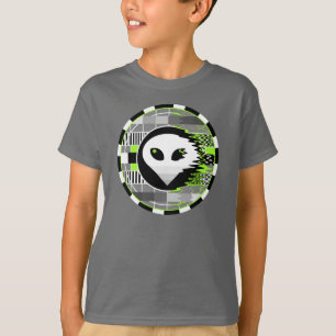 Dos miúdos redondos do t-shirt da tevê da
