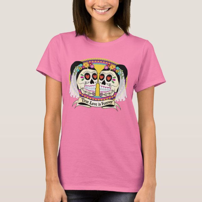 Dos Novias (2 noivas) Camisa das damas (Frente)