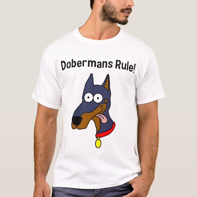 Dos "regra Dobermans!" O t-shirt dos homens (Frente)