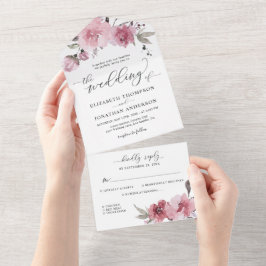Dosagem Flores Rosa Blush Pink Floral Casamento RS