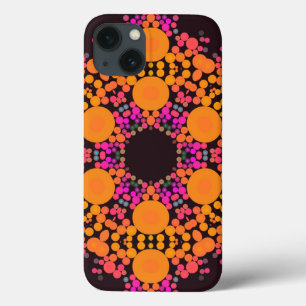 Dot Mandala Flor Laranja e Rosa