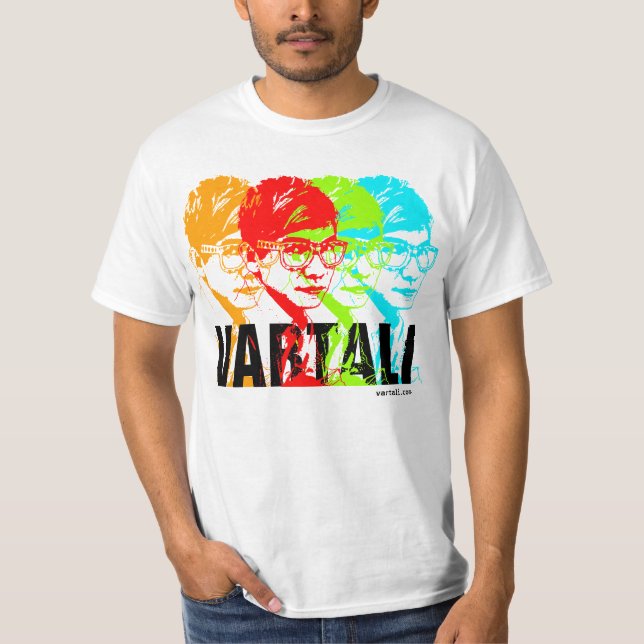 Dotcom gráfico 3A do t-shirt da cara da cor (Frente)
