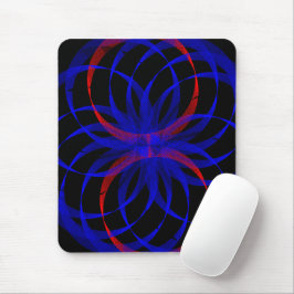 Double Blueberry Color Geometric Mouse Pad