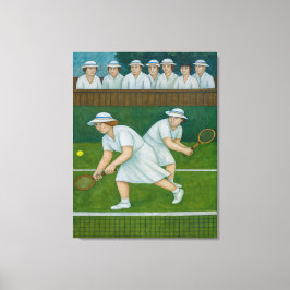 Doubles - Large Wrapped Canvas Tennis Art Print