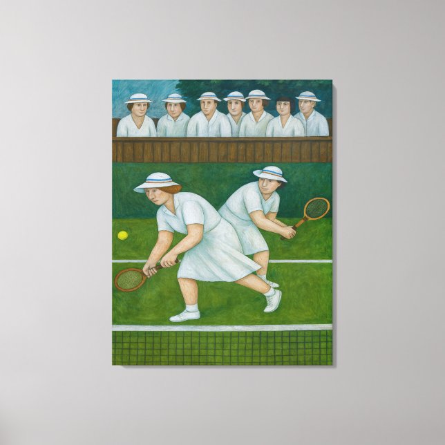 Doubles - Large Wrapped Canvas Tennis Art Print (Frente)