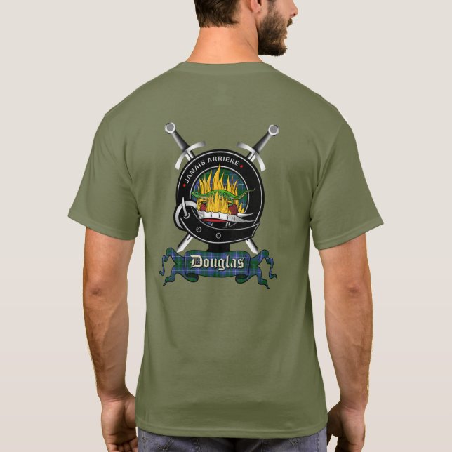 Douglas Clan Crachá & Swords T-Shirt (Verso)