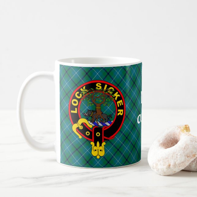Douglas de Morton na caneca antiga Douglas tartan (Com Donut)
