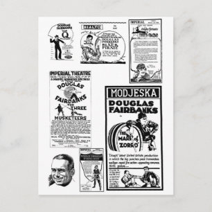 Douglas Fairbanks Anúncios de filmes silenciosos