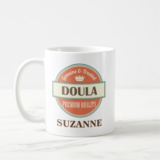 Doula personalizou o presente da caneca do (Esquerda)