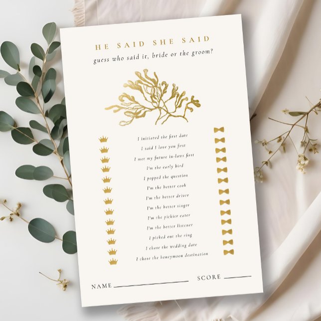 Dourada Algas Que Disse Que Disse Jogo Do Chá de p (Criador carregado)