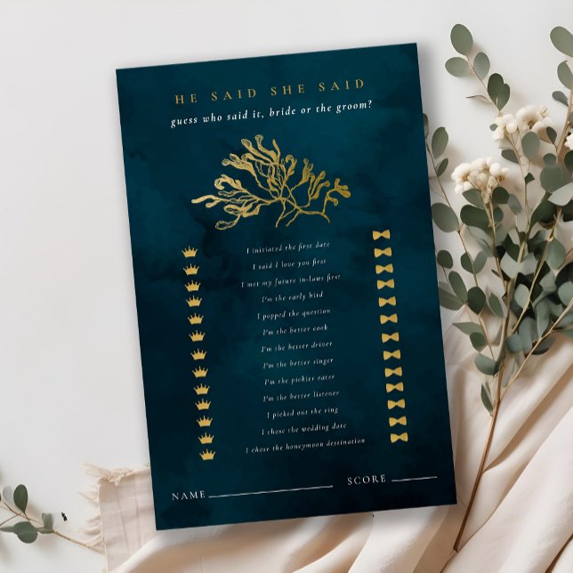 Dourada Algas Que Disse Que Disse Jogo Do Chá de p (Criador carregado)