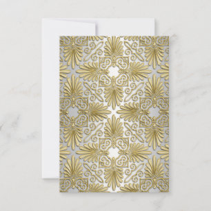 Dourada arte branca Deco Damask RSVP 2