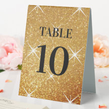 Dourada brilhante número de tabela personalizada p