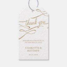 Dourada Caligrafia Obrigado A Favorecer Etiquetas