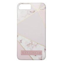 Dourada Capa de telefone Marble Modern Rosy