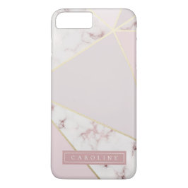 Dourada Capa de telefone Marble Modern Rosy