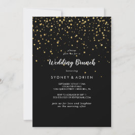 Dourada Confetti | Convite para Casamento Negro Br