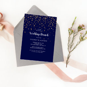 Dourada Confetti   Convite para Marinho Brunch
