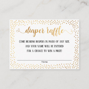 Dourada Confetti, Script em Cartões Raffle de Fral
