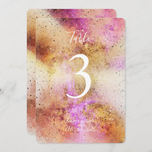 Dourada e cor-de-água rosa do céu Cartões com nú