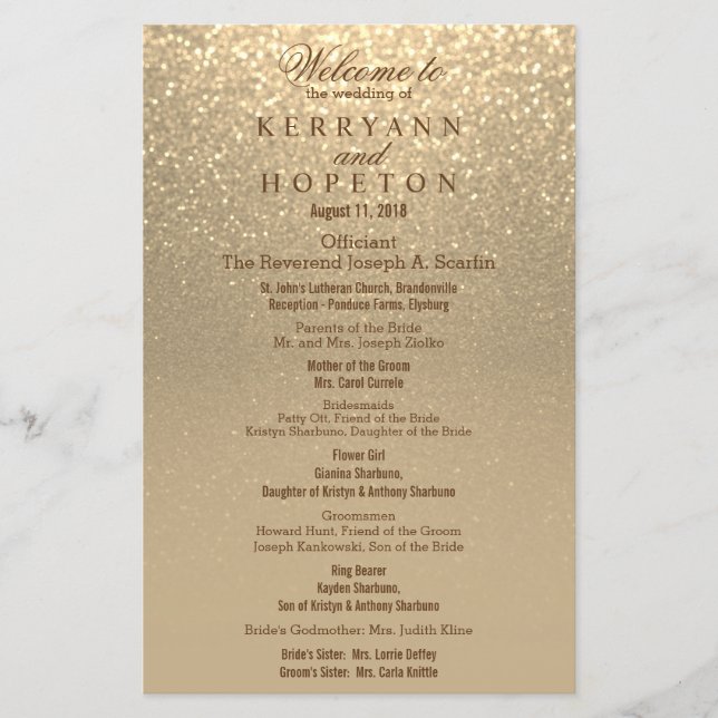 Dourada falha - Programa (Frente)