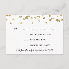 Dourada Faux Glitter Confetti Negra RSVP Negra