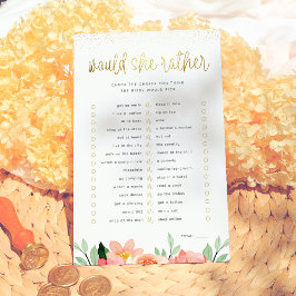 Dourada Floral Ela Iria Jogar Chá de panela