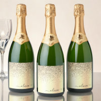 Dourada Glitter Girly Luxury Moderno Monograma Nom