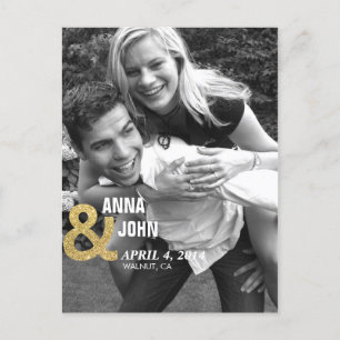 Dourada Glitter Salve O Cartão-Postal De Anúncio D