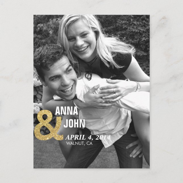 Dourada Glitter Salve O Cartão-Postal De Anúncio D (Frente)