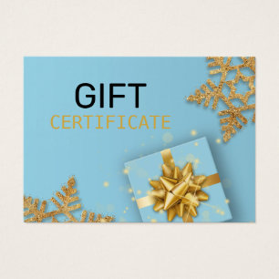 Dourada Glitter Snowflakes Caixa de Presente Cartã