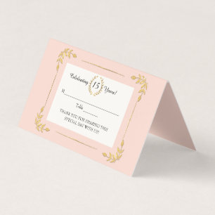 Dourada Laurel Leaf Blush Pink Wreath Quinceanera