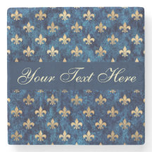 Dourada Porta copos de Pedra de Texto Personalizad