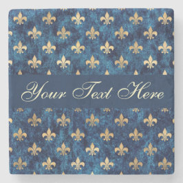 Dourada Porta copos de Pedra de Texto Personalizad