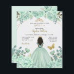 Dourada Princesa Doce 16 Convite<br><div class="desc">Imagem Elegante do Orçamento Casa Dourada Butterfly Floral Princess Sweet 16 Convite</div>