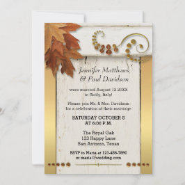 Dourada queda de folhas Posta convite à Festa de c