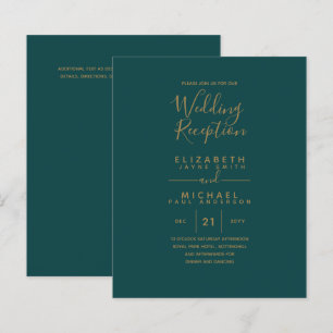 Dourada Recepção de casamento de Orçamento Verde-T