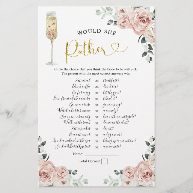 Dourada Rosa de cor-de-rosa, Soireia, Ela Preferen (Frente)