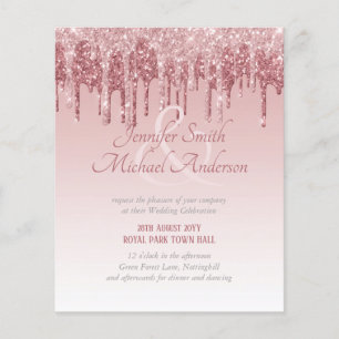 Dourada Rosa Rosa Azul Derrubando Casamento com Le