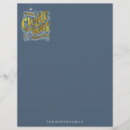 Dourada Tipografia de Natal Mágico ID441