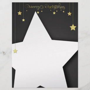 Douradas Estrelas de Natal Feliz