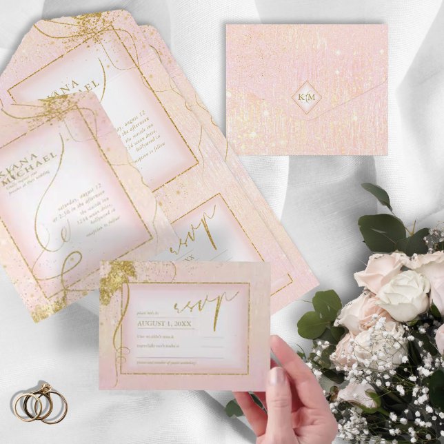 Dourado Abstrato V3 Blush ID867 (Criador carregado)