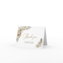 Dourado Boho/Bohemian Weding Favor Cartões de agra