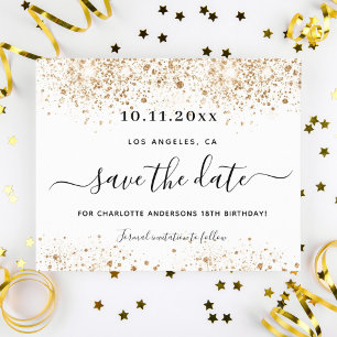 Dourado branco de aniversário de orçamento salvar