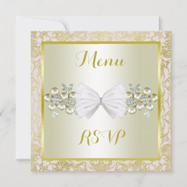 Dourado Brilha, Diamante Floral Jóias & Arco Menu  (Frente)