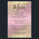 Dourado brilhante e cor-de-rosa - Menu<br><div class="desc">Menu. Dourado Dia do Casamento Moderno, Glitter e Rosa prontos para você personalizar. Produtos correspondentes disponíveis - 📌 Se você precisar de mais personalização, clique na área "Clique para personalizar mais" ou "Personalizar ou Editar Design" e use nossa ferramenta design para redimensionar, girar, alterar a cor do texto, adicionar texto...</div>