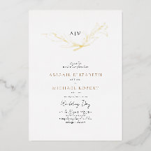 Dourado Casamento de Folhagem Simplesmente Elegant