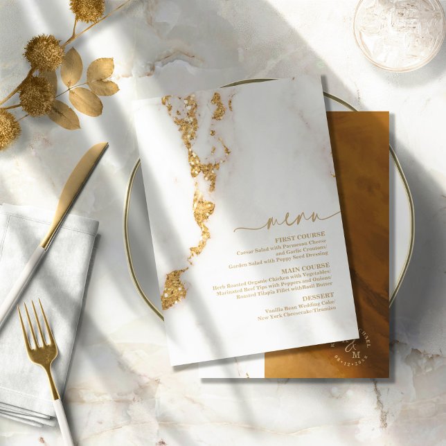 Dourado Casamento de Glitter moderno Marble ID816 (Criador carregado)