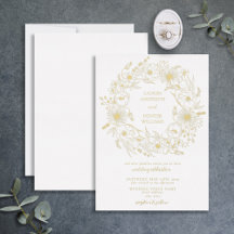 Dourado Casamento de Wreath Floral de Linha Elegan